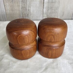 Teakwood Salt and Pepper Shakers.
